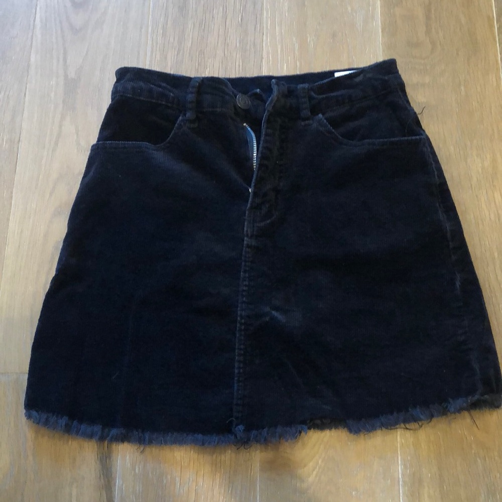 Small Brandy Melville Corduroy Black Skirt